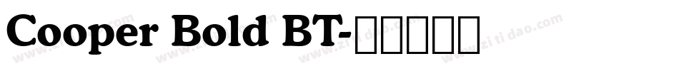 Cooper Bold BT字体转换